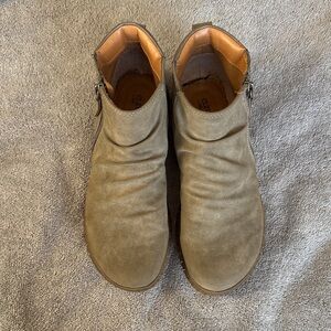 Womens Eurosoft Brown Leather Ankle Boots